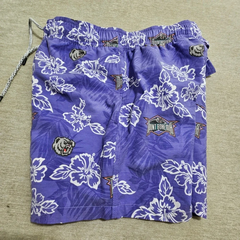 Reyn Spooner Swim Trunks Mens Small Purple Mount Bohemia Floral Board Shorts